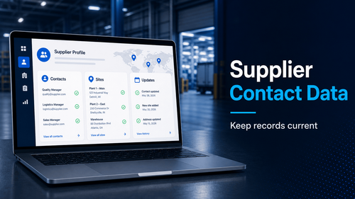 How to Keep Supplier Contact and Site Information Up to Date
